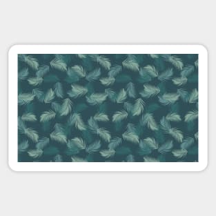 Palm leaves camouflage pet bandana | Blue Green Sticker